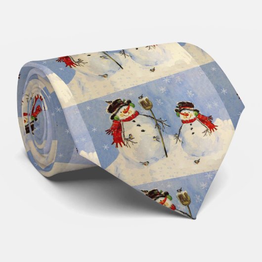 Cravate Snowman et son (Roulé)