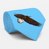 Cravate Soaring Bald Eagle Wildife Photo Art (Roulé)