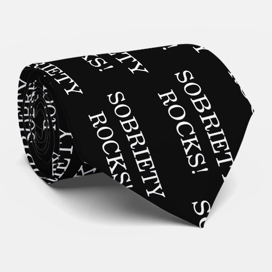 Cravate Sobriety Rocks Programme en 12 étapes (Roulé)