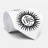 Cravate Société de logo de Jésus (jésuites) (Roulé)