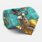 CRAVATE SOCK MONKEY THANKSGIVING ET CITROUILLE PIE (Roulé)