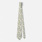 Cravate Soft Mint Green Garden Motif (Devant)