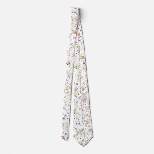 Cravate Soft Pastel Fleur sauvage Spring Meadow (Dos)