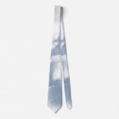 Cravate Soft Slate Blue Gray & White Abstract Brushstrokes (Devant)
