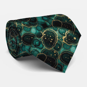 Cravate Soie Fausse Formel   Gentleman Téflon Sarcelle + O