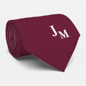 Cravate Soie fausse Monogram | Uni couleur Gentleman's (Roulé)