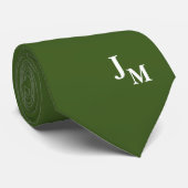 Cravate Soie fausse Monogram | Uni couleur Gentleman's (Roulé)
