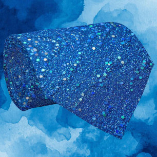 Cravate Soie fausse pailletée bleue Luxe Gentleman's