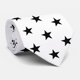 Cravate Soies de course blanches avec Derby d'étoiles noir