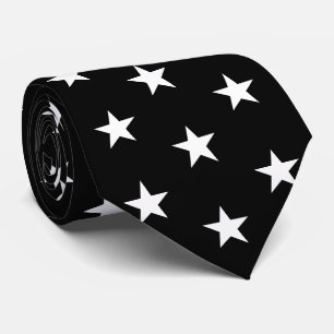 Cravate Soies de course noires avec étoiles blanches Derby