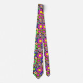 Cravate Soixante-dix Retro Daisy Flower Garden Motif (Devant)