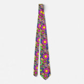 Cravate Soixante-dix Retro Daisy Flower Garden Motif (Dos)
