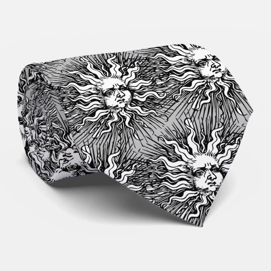 Cravate solaire ornée - Retro Celestial Luxe (Roulé)