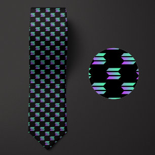 Cravate Solana Logo CryptoCurrency Motif