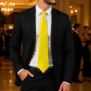 Cravate Solar Majesty Luxueux Jaune Doré Designer