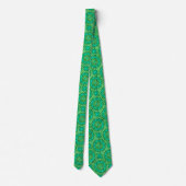 Cravate Soleil Sud-Ouest Mandala Batik, Vert citron (Dos)