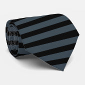 Cravate Solid Charcoal Black Shade Minimalist Striped Chic (Roulé)