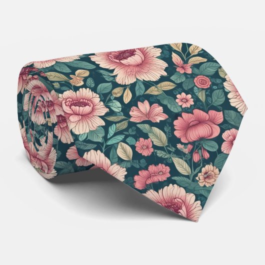 Cravate Sonate florale (Roulé)