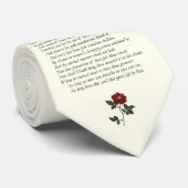 Cravate Sonnet # 18 par William Shakespeare (Roulé)