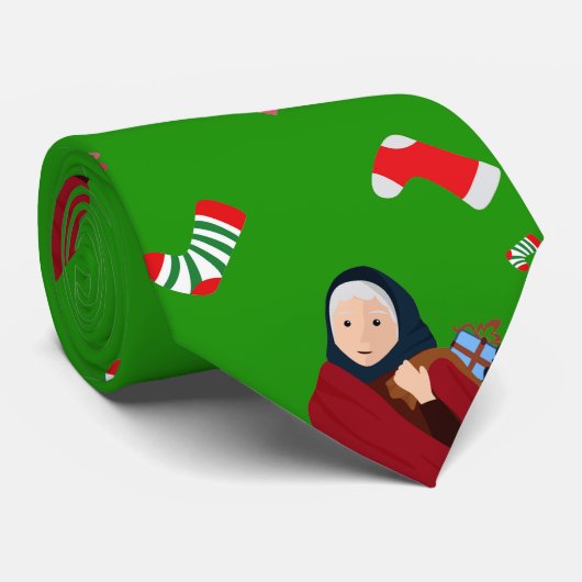 Cravate sorcière de noël Befana (Roulé)