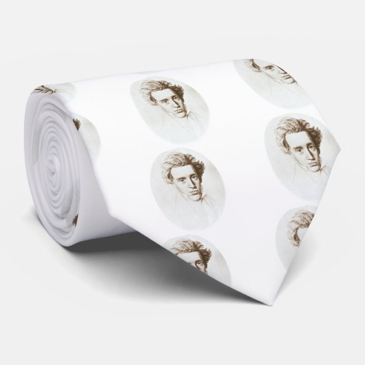 Cravate Søren Kierkegaard - philosophe existentialiste (Roulé)