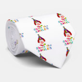 Cravate Sourires de clown (Roulé)