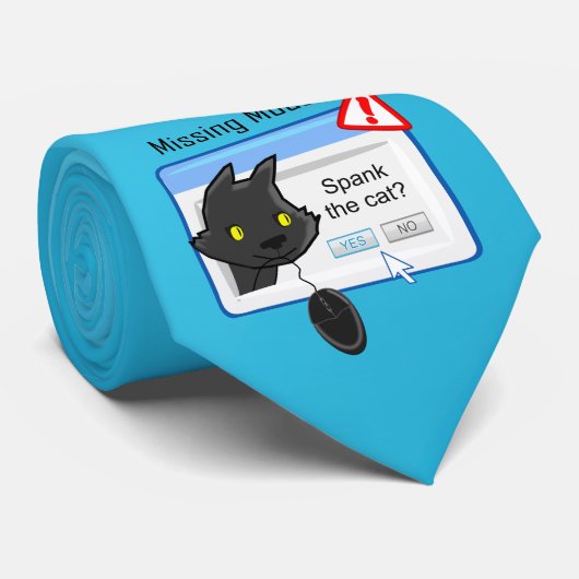 Cravate Souris absente ? Donnez une fessée au chat ! (Roulé)