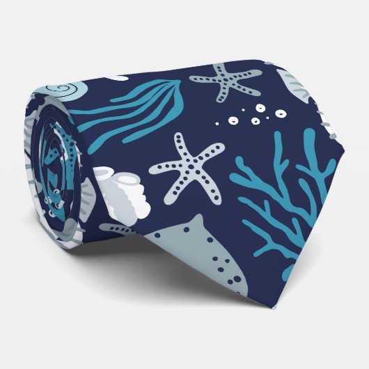 Cravate Sous la mer (Roulé)