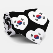 Cravate South Korea Flag Heart (Roulé)