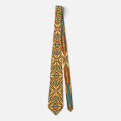 Cravate Southwestern Golden Sun Rays Design indien (Devant)