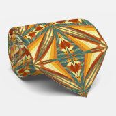 Cravate Southwestern Golden Sun Rays Design indien (Roulé)