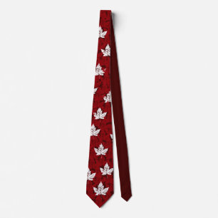 Cravate souvenir Canada Rouge Rétro Mapleleaf Cana