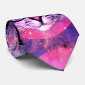 Cravate Space Cat Purple Galaxy Trending 2016 Customisé (Roulé)