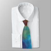Cravate Space Nebula bleu jaune Alcool art (Attaché)