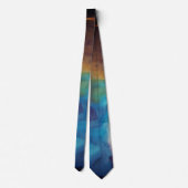 Cravate Space Nebula bleu jaune Alcool art (Dos)