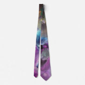 Cravate Space Nebula rose bleu jaune Alcool art (Dos)