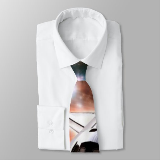 Cravate Space Shuttle Atlantis Hubble Telescope Artwork (Attaché)