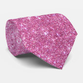 Cravate Sparkle Shiny Glitter Elegant Pink Valentine's Day (Roulé)