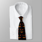 Cravate Sparkly Jack O'Lantern face motif Halloween (Attaché)