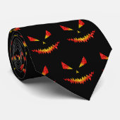 Cravate Sparkly Jack O'Lantern face motif Halloween (Roulé)