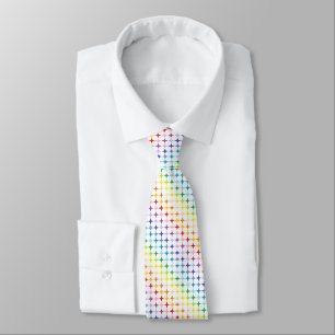 Cravate Spectre plus large 4 points Rainbow Stars
