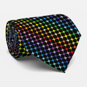 Cravate Spectre plus large 4 points Rainbow Stars Noir (Roulé)