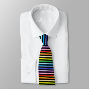 Cravate Spectre plus large Arc en ciel et bandes noires