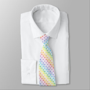 Cravate Spectre plus large Arc-en-ciel étoile