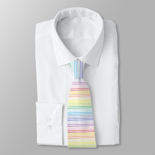Cravate Spectre plus large en gros traits arc-en-ciel (Attaché)