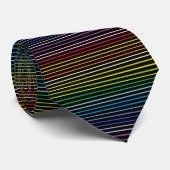 Cravate Spectre plus large en plan Arc-en-ciel rayures noi (Roulé)