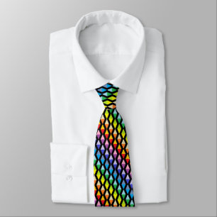 Cravate Spectre plus large Rainbow Triangles noir