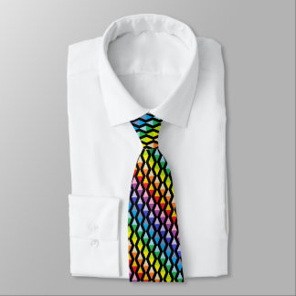 Cravate Spectre plus large Rainbow Triangles noir