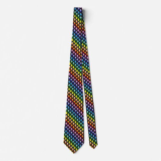 Cravate Spectre plus large Rainbow Triangles noir (Devant)