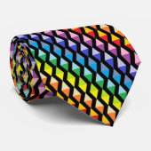 Cravate Spectre plus large Rainbow Triangles noir (Roulé)